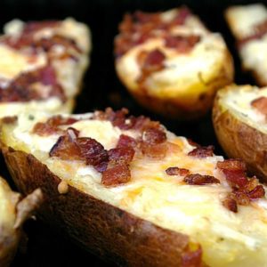 Grilled potato skins